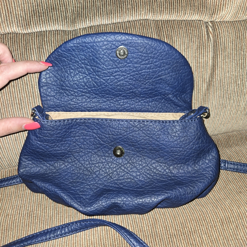 Nine West Blue Crossbody Bag with Metal Accents - Picture 2 of 3